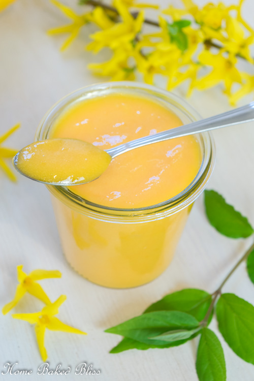 A spoonful of homemade lemon curd