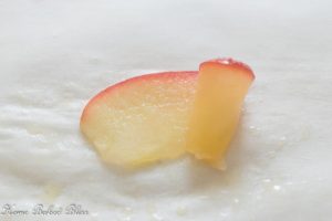 half rolled apple slice