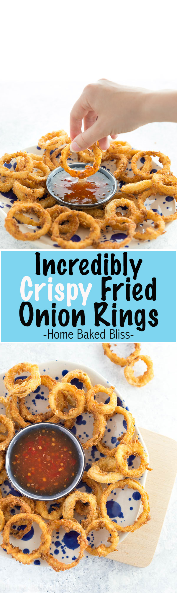 Incredibly crispy onion rings, coated in panko crumbs and deep fried. Perfect as a party snack or alongside a burger.