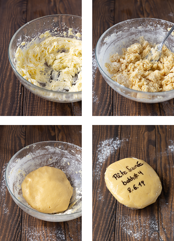 Step by step instructions for how to make sweet tart dough (pâte sucrée).