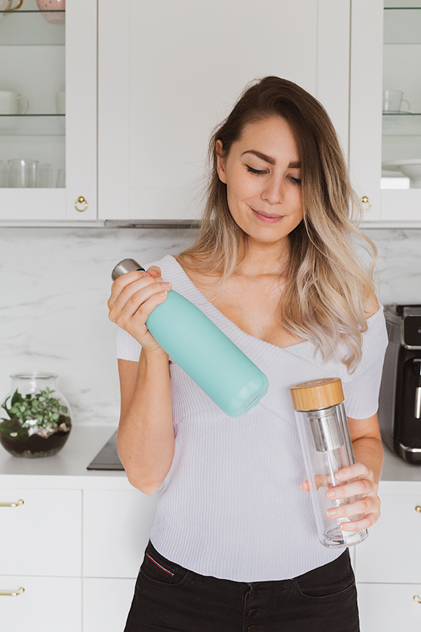 Switching to a reusable water bottle instead of single-use