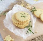 Crispy Rosemary Lemon Cookies that are perfect for tea time or a coffee break.