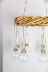 Attaching vases to the wreath