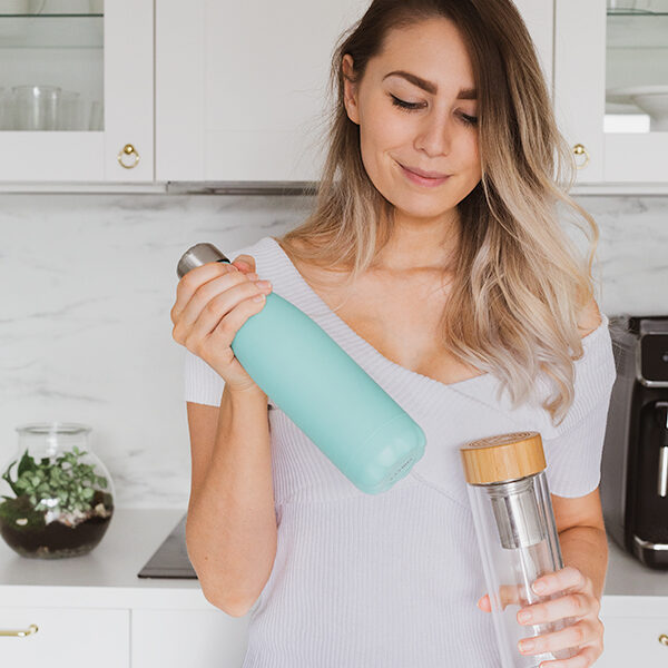 Switching to a reusable water bottle instead of single-use